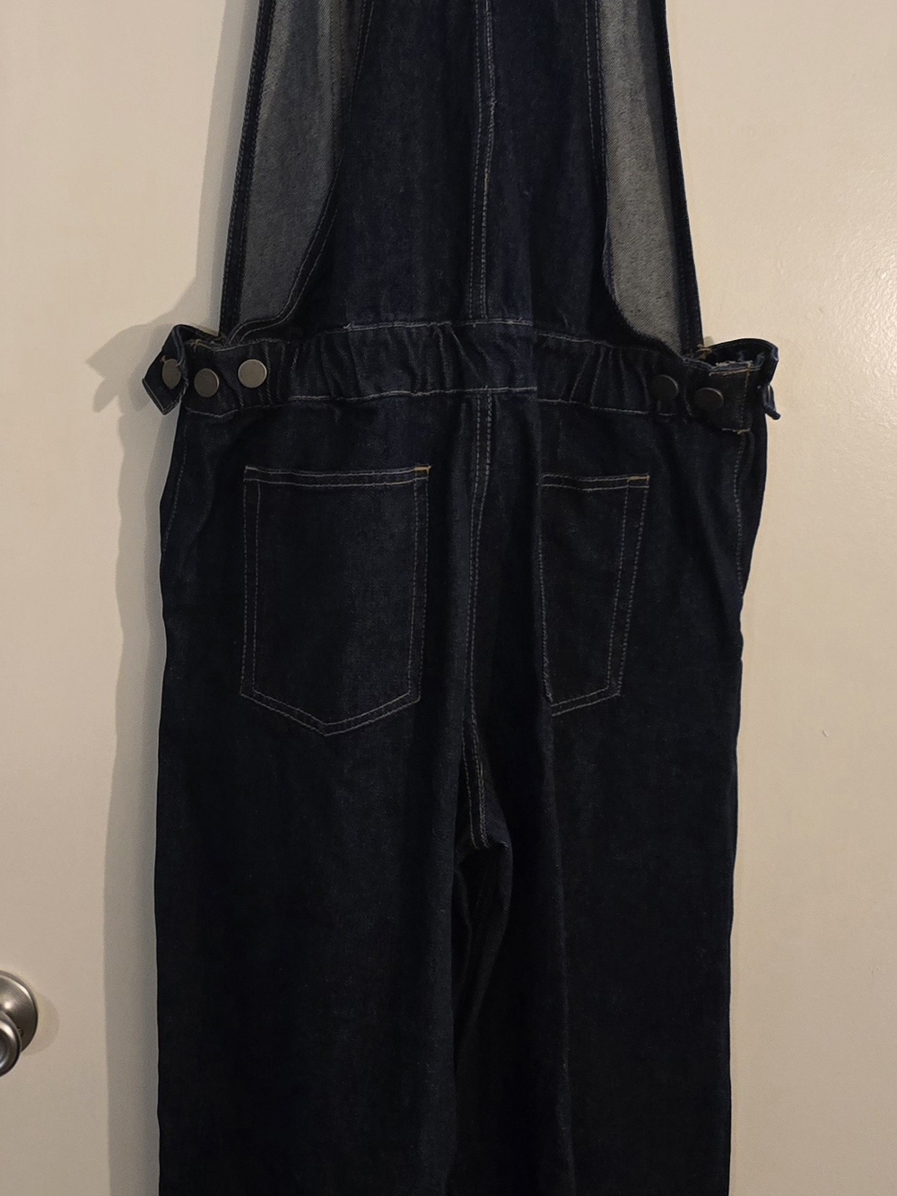 ASOS Dark Indigo Denim Overalls Jumpsuit Maternity Size 10